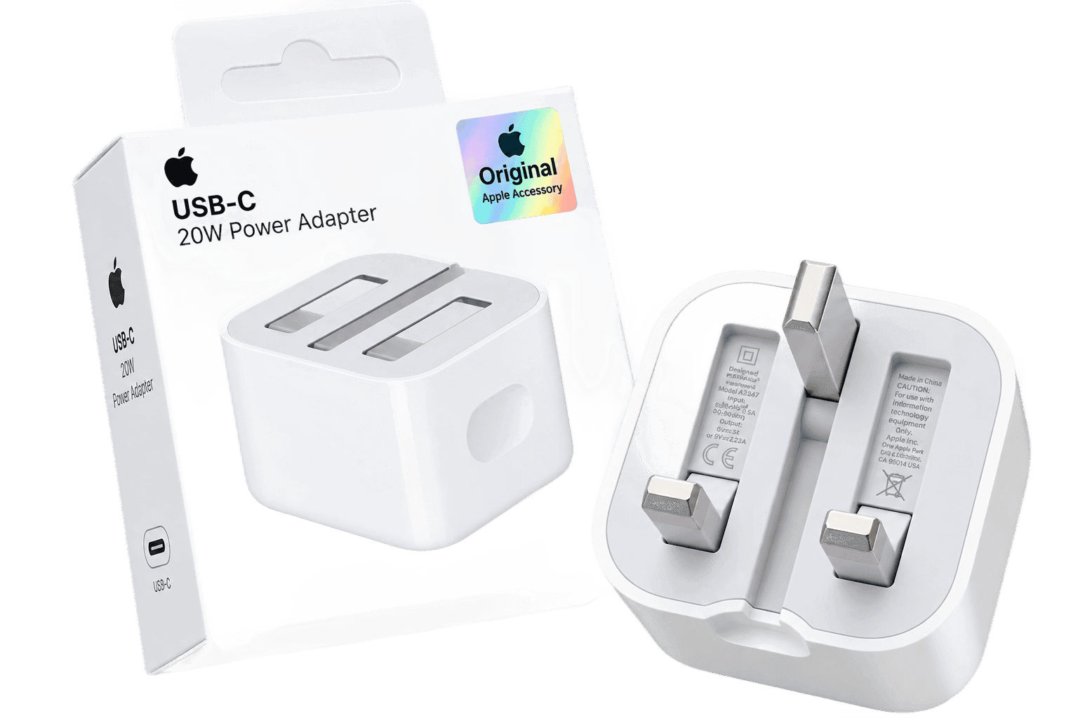 20W USB-C PD Charger (3-Pin) — 20W USB-C Power Delivery — fast charging